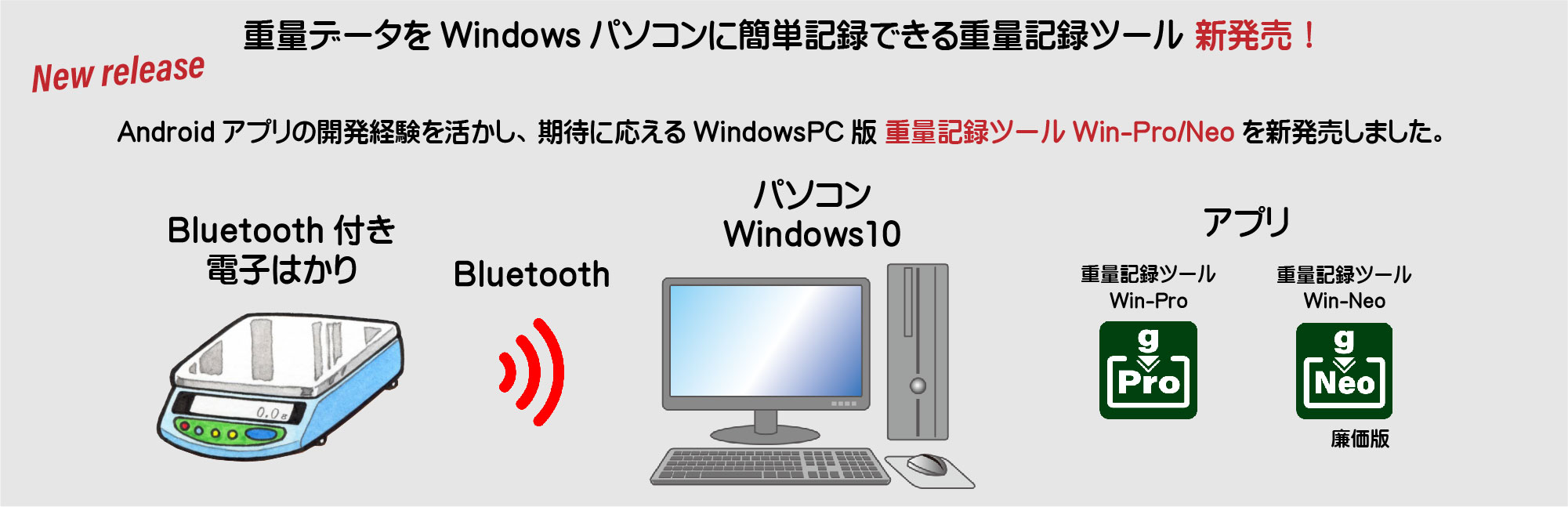 重量記録ツールWin-Pro新発売
