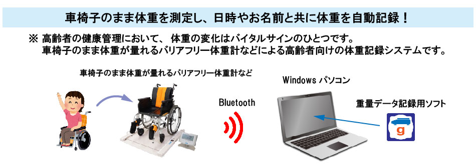 高齢化社会への対応 - 体重記録システム
